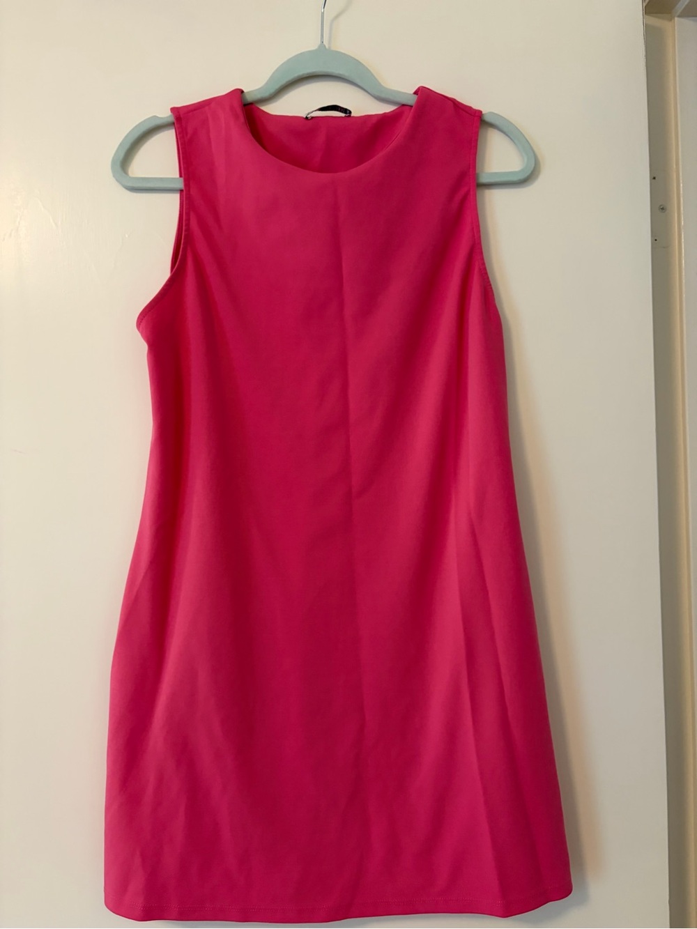 Zara Bright Pink Sleeveless Shift Dress